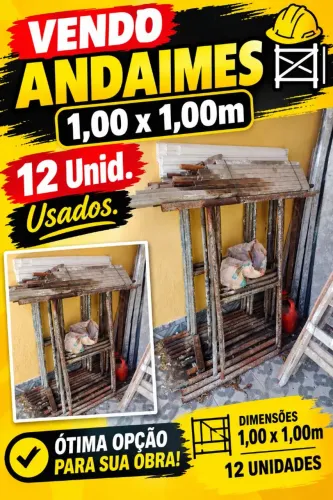 Vendo ANDAIMES 1,00 x1, 00m. Usados. 12 Unid. 