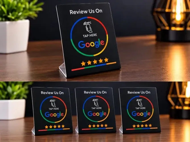 Plaquinha NFC para Avaliações no Google - Personalizada