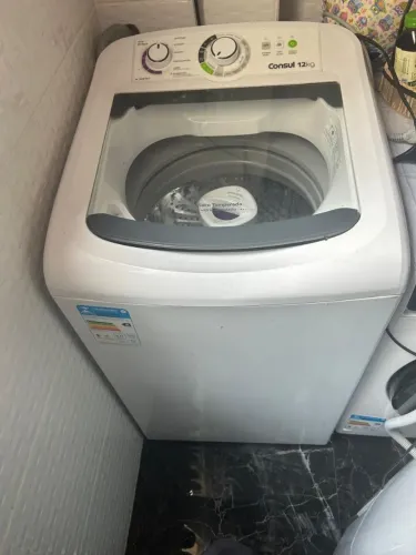Máquina de lavar roupa CWH12BB 12KG com dosagem econômica e ciclo edredom- branca consul