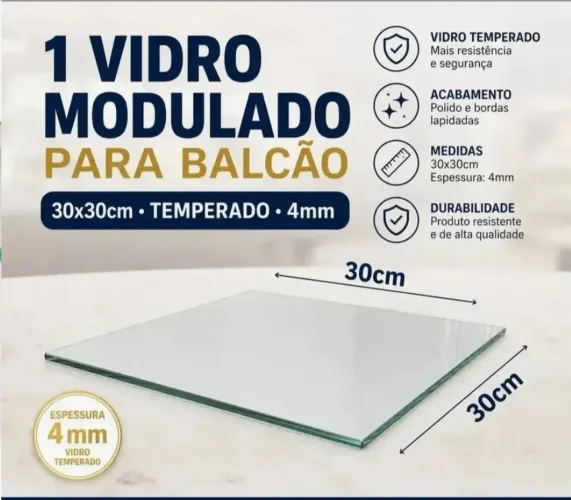 Vidros para prateleiras 30x30