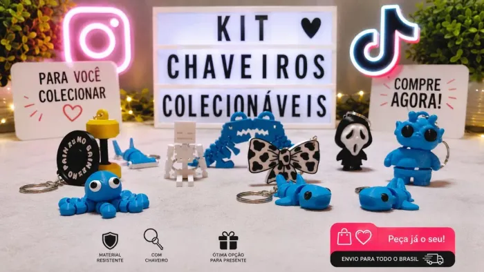 Chaveiros 3d personalizados 