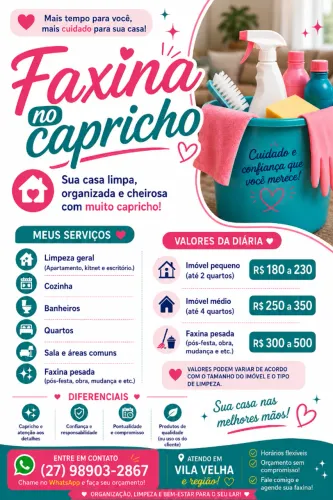 Precisando de uma faxina ??? 