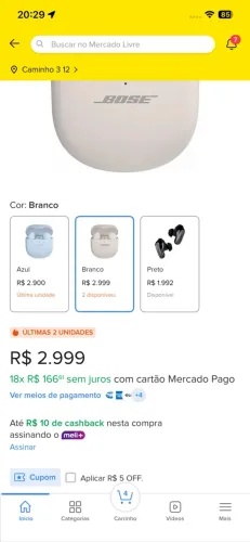 Vendo fone Bose original