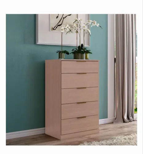     Cômoda Bartira Versatti 5 Gavetas Avelã
