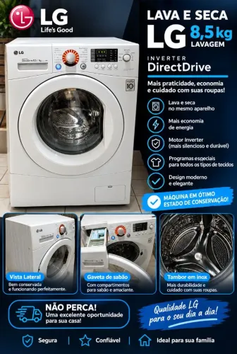 Máquina lava e seca da LG 8,5 kg