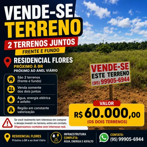 *Vende-se terreno no residencial flores*