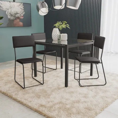 Conjunto Jantar Mesa 4 Lugares - DIRETO DA FÁBRICA
