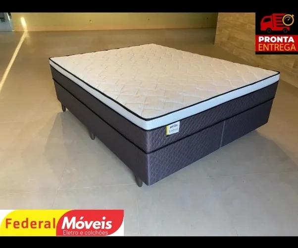 Cama box Biflex casal   Molas Ensacadas Base e Colchão 138x188x25cm Fazemos entrega