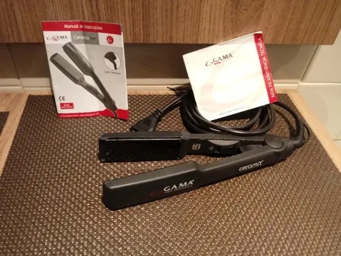 Prancha modelagem cabelo, marca "GAMA", ref. Ceramix ION.Pouco uso, ótimo estado
