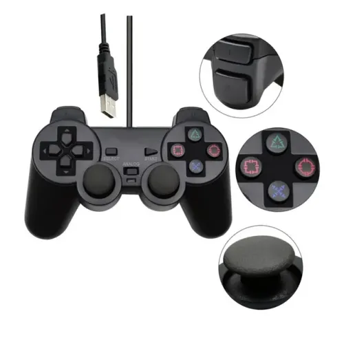 Controle Joystick Usb game jogo Analógico Dualshock Para Pc E Notebook