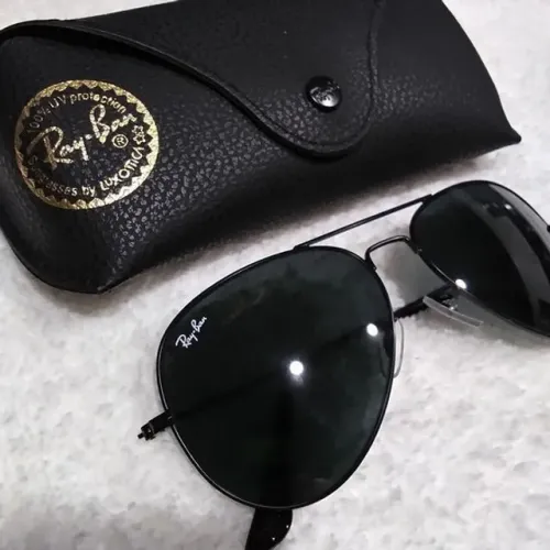 Rayban Aviador clássico preto vidro safira