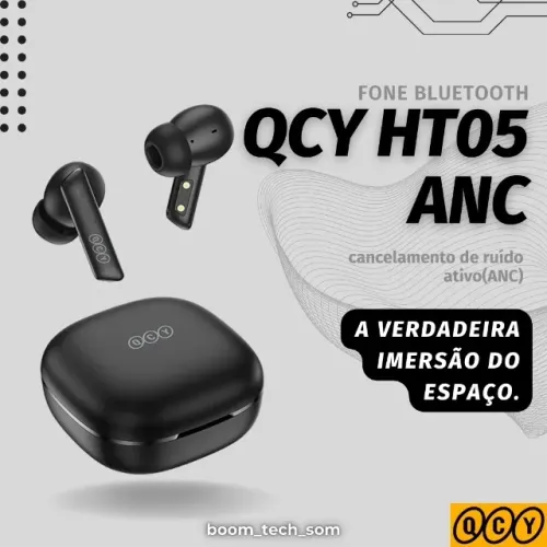 Fone Sem Fio QCY HT05 ANC Bluetooth | Garantia | Imersão Total | Pronta Entrega