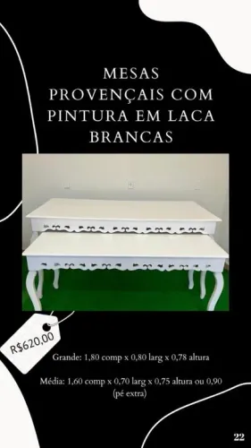 Conjunto de Mesas para festas