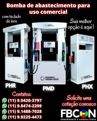 Bombas de abastecimento para uso comercial (posto de combustível) - Gilbarco Veeder-Root
