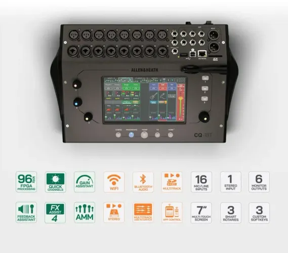 Mesa Digital Allen Heath CQ18T/22X 18 Canais - 6 Auxiliares