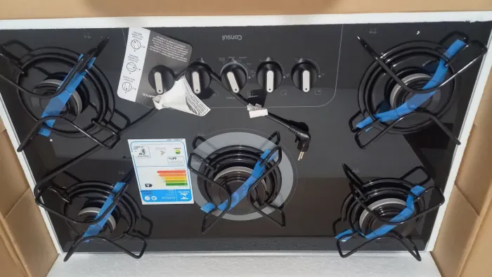 Cooktop Consul 5 Bocas Preto - Novo na Caixa
