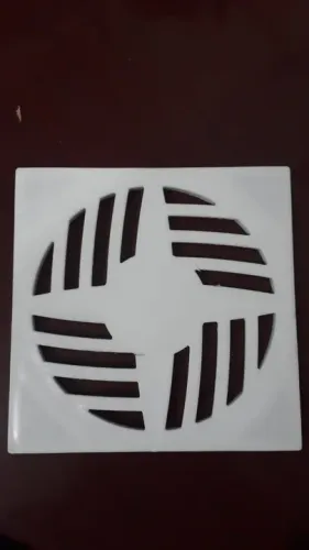 Ralo Grelha Ecologica Quadrada 15 X 15 Cm Branca
