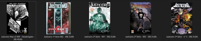 Justiceiro - (PACK 5 HQS)