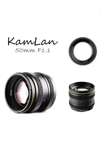 LENTE EF-M KAMLAN 50mm F 1.1 MANUAL para Canon super clara