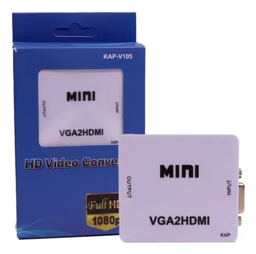 Mini Conversor Video Vga Para Hdmi