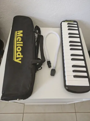 ESCALETA Melody Piano Harmônica Teclado 32 Teclas c/ Case