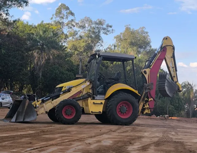 Retro escavadeira New Holland