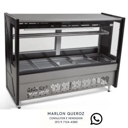 Balcão de Carne 1,75M Vidro Reto Polar
