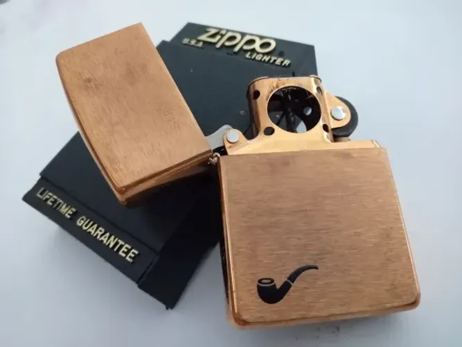 Antigo isqueiro Zippo modelo Classic Pipe - Anos 90