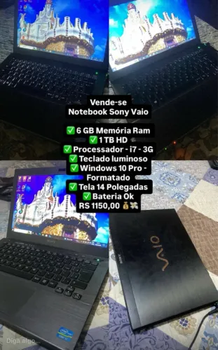 Notebook Sony vaio / Revisado 