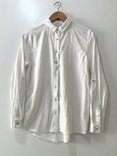 Camisa Feminina de Botão Branca Renner/Marfino tamanho P