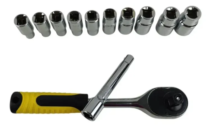 Kit Jogo Chave Torx 9pçs Extra Longa Ferramentas Bom-3206 Prateado