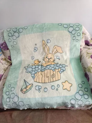Cobertor de bebê com tema de banho.