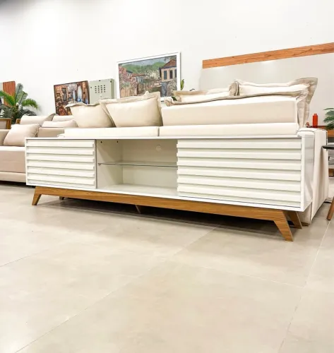 Rack 100% MDF apara TV ate 60 Polegadas 2,20m de Largura