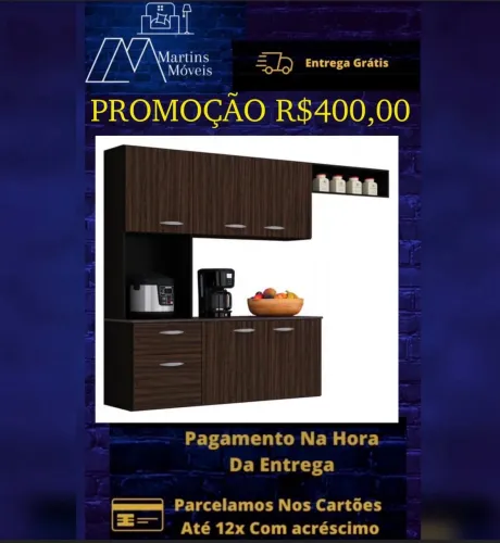 GRANDE PROMOÇÃO  COZINHA ISIS 1.80 MARROM ENTREGA GRÁTIS ACEITA CARTÃO 