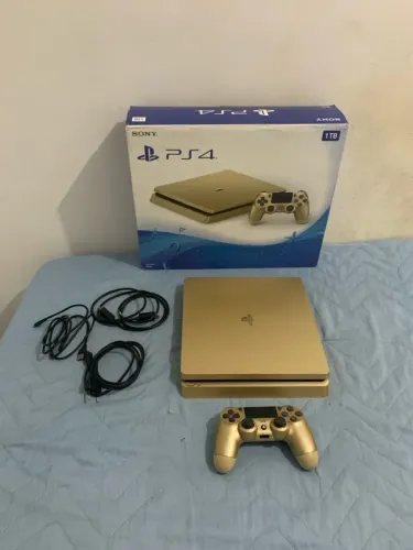PS4 Islim Dourado desbloqueado 9.00 SSD 1TB