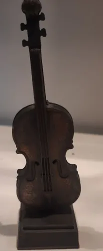 MINIATURA DECORAÇÃO ELEFANTE E VIOLINO METAL