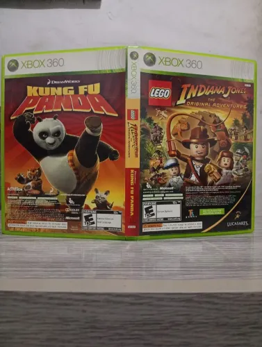 Jogo Xbox 360 Kung Fu Panda e Lego Indiana Jones