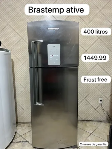Geladeira Brastemp Ative Inox 400 Litros Frost Free