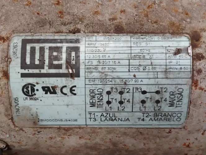 Motor bomba Weg 3/4
