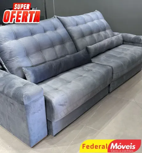 Sofá Retrátil e Reclinável 2,90m D33 Luxo - Super Oferta!