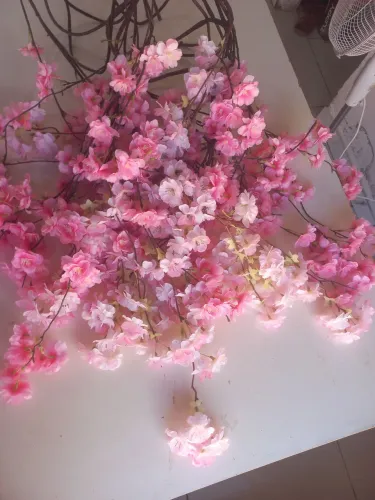Flores de cerejeira artificiais para decoração