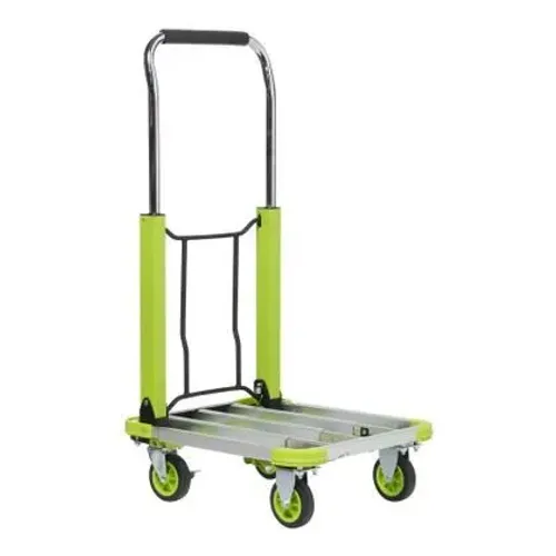 Carrinho  Alumínio Dobrável Transporte Carga 150kg Sanders Reforçado