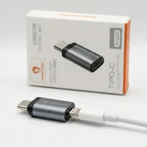Adaptador Lightning Fêmea para Tipo-C Macho para Carregamento e Dados - H'maston