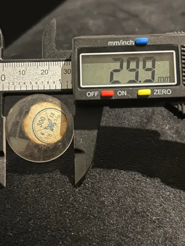VIDRO DE SAFIRA CONVEXO 30mm PARA RELÓGIO ANTIGO
