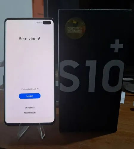 Celular Samsung Galaxy S10+ sem carregador