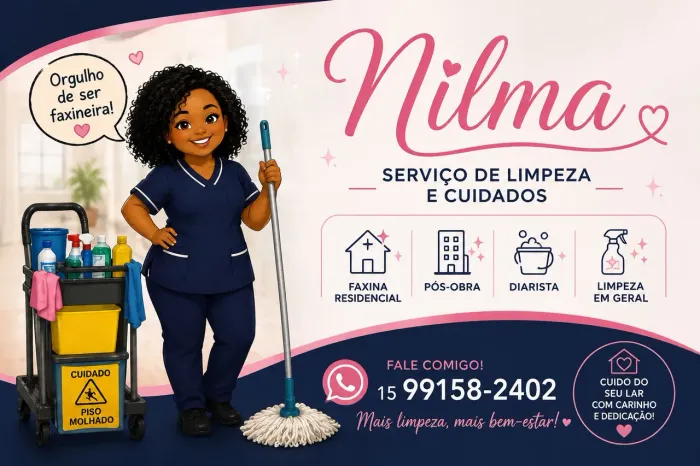 Faxineira das boas hein