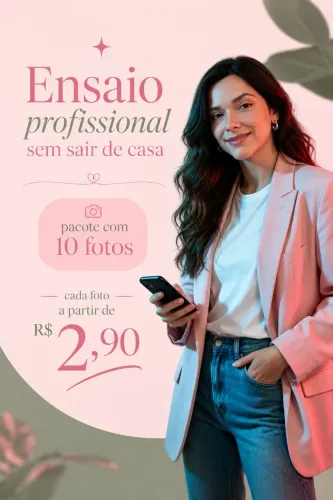 Ensaio Fotográfico Profissional por IA