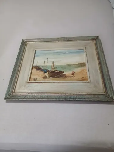 Quadro antigo pintado a óleo