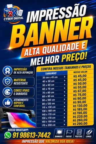 Banner Personalizado  com Entrega Rápida