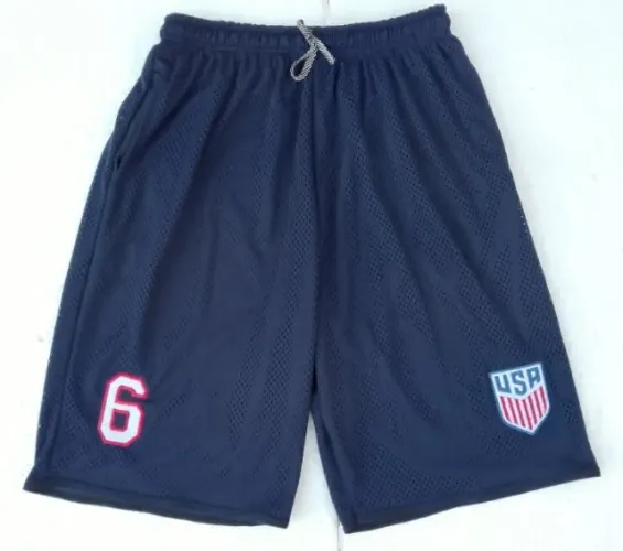bermuda basquete bordada com bolsos
